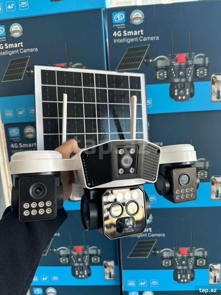 4 Kamera 2 günəş paneli 4G sim kartlı 16MP 8K 4 Kamera 2 günəş paneli 4G sim kartlı 16MP 8K