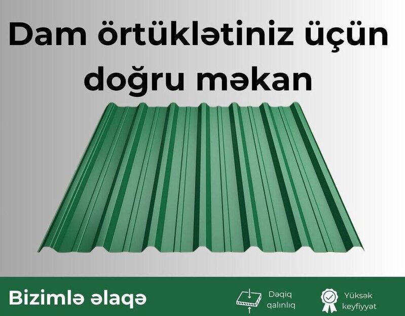 Metal dam örtükləri Metal dam örtükləri