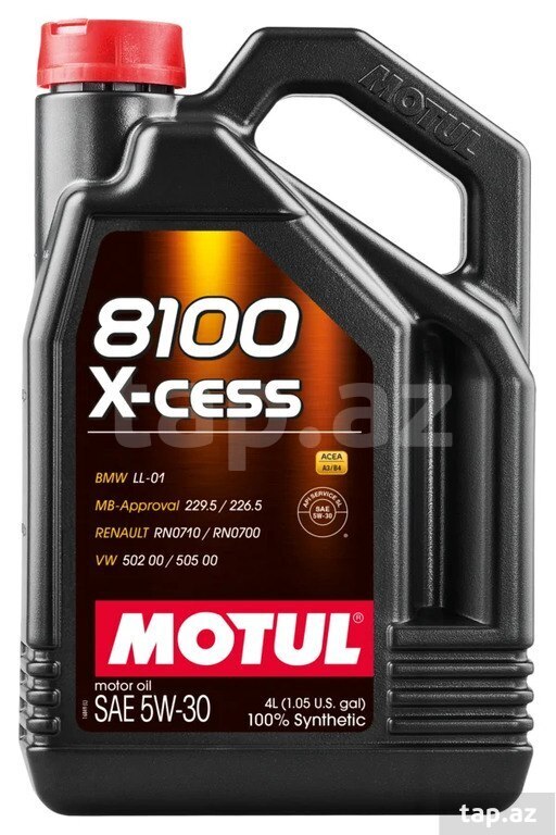 Motul 8100 X-CESS 5W30 4Lt mühərrik yağı Motul 8100 X-CESS 5W30 4Lt mühərrik yağı