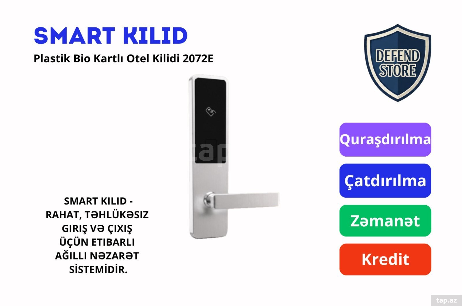 Plastik bio kartlı otel kilidi 2072E Plastik bio kartlı otel kilidi 2072E