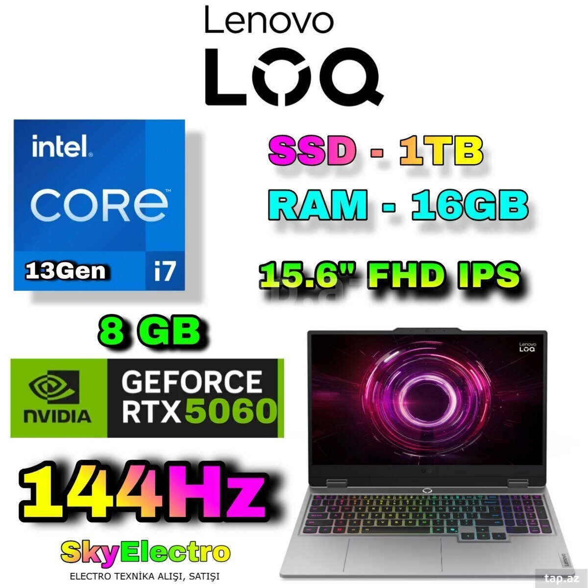 LENOVO LOQ 15IRX10 i7 13Gen RTX 5060 8 GB Gaming LENOVO LOQ 15IRX10 i7 13Gen RTX 5060 8 GB Gaming