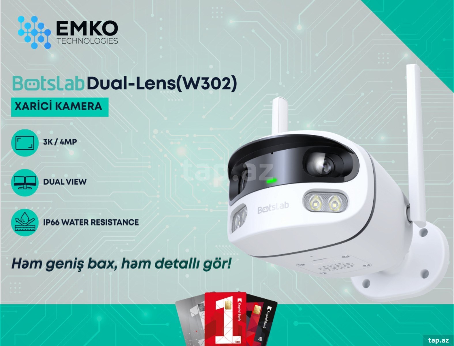 Botslab Outdoor Dual-Lens Camera (W302) Botslab Outdoor Dual-Lens Camera (W302)