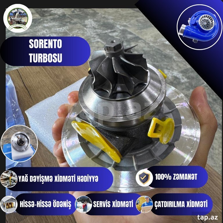 Kia Sorento turbosu və kartrici Kia Sorento turbosu və kartrici