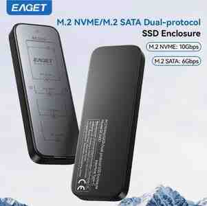EAGET M.2 NVMe , SATA Dual Protocol SSD qutusu EAGET M.2 NVMe , SATA Dual Protocol SSD qutusu
