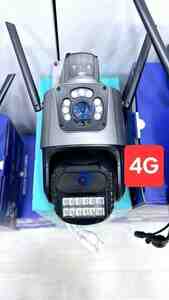 Simsiz 4G sim kartl PTZ 2 kamera 360 12MP, 4K Simsiz 4G sim kartl PTZ 2 kamera 360 12MP, 4K