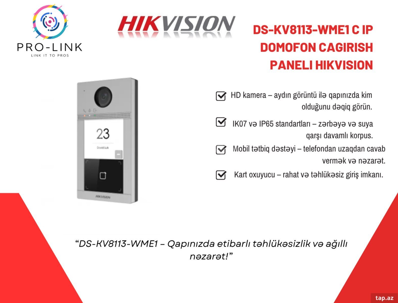 Hikvision DS-KV8113-WME1(C) IP Villa Door Station Hikvision DS-KV8113-WME1(C) IP Villa Door Station