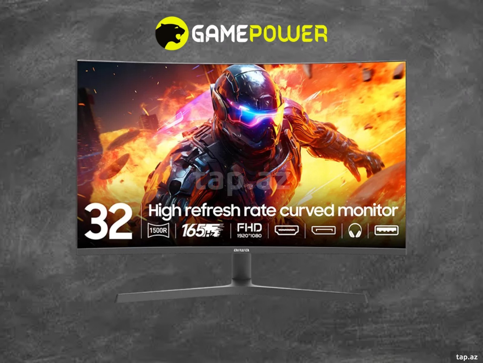 Monitor AIWA GAMING MD320G-Y 32 WLED CURVED 165Hz (Speakers) Monitor AIWA GAMING MD320G-Y 32 WLED CURVED 165Hz (Speakers)