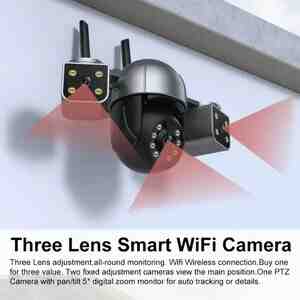 Wi-Fi PTZ Kamera 360FHD 12MP, 4K+64GB Wi-Fi PTZ Kamera 360FHD 12MP, 4K+64GB