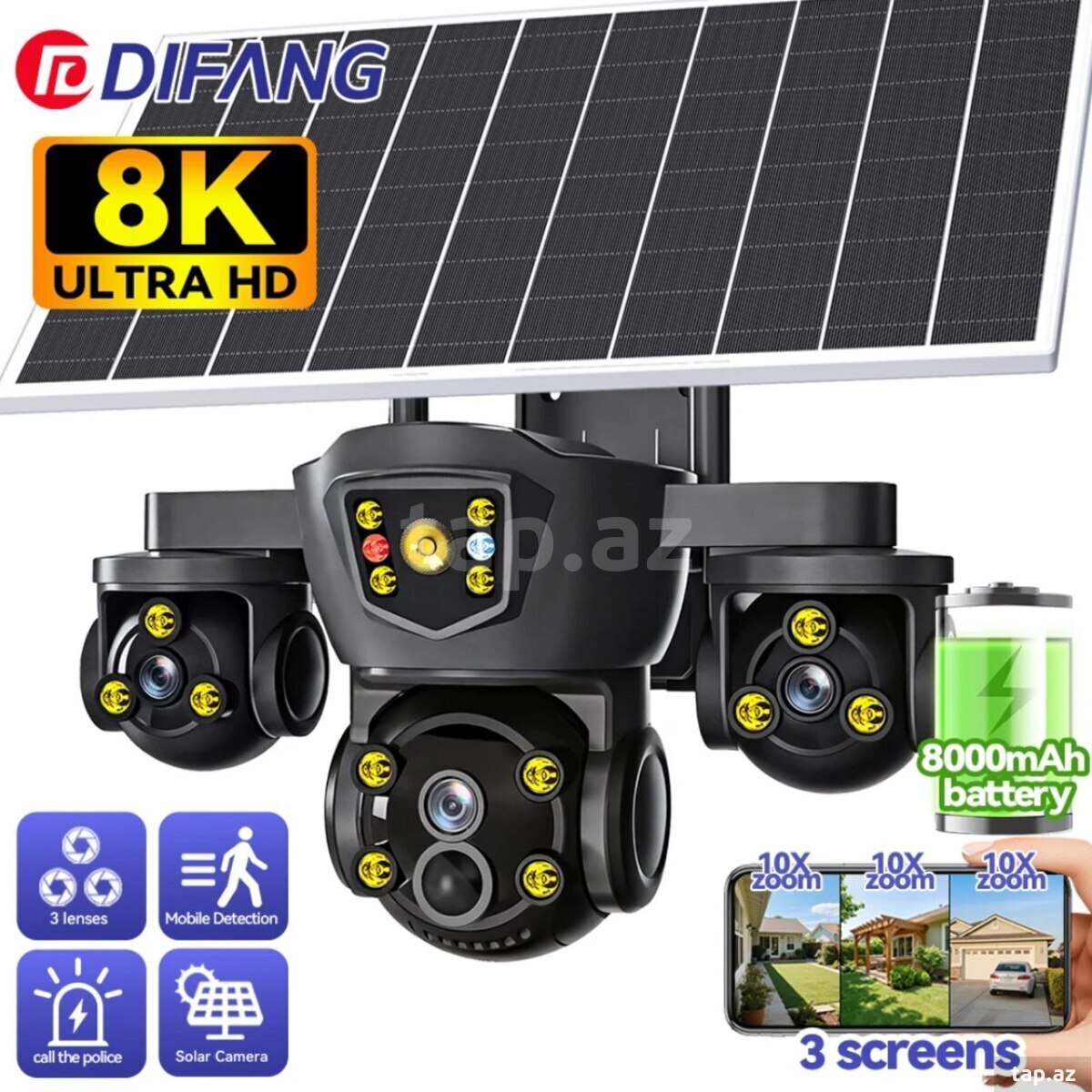 4G solar PTZ360 4 kamera 12MP 4K+64GB 4G solar PTZ360 4 kamera 12MP 4K+64GB