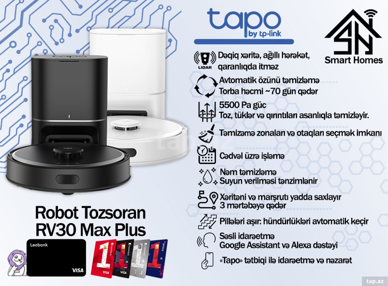 Tapo ağıllı robot tozsoran RV30 Max Plus Tapo ağıllı robot tozsoran RV30 Max Plus