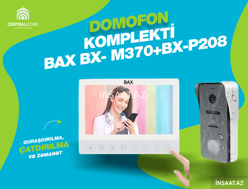 Domofon komplekti Bax Bx- M370+bx-p208 Domofon komplekti Bax Bx- M370+bx-p208