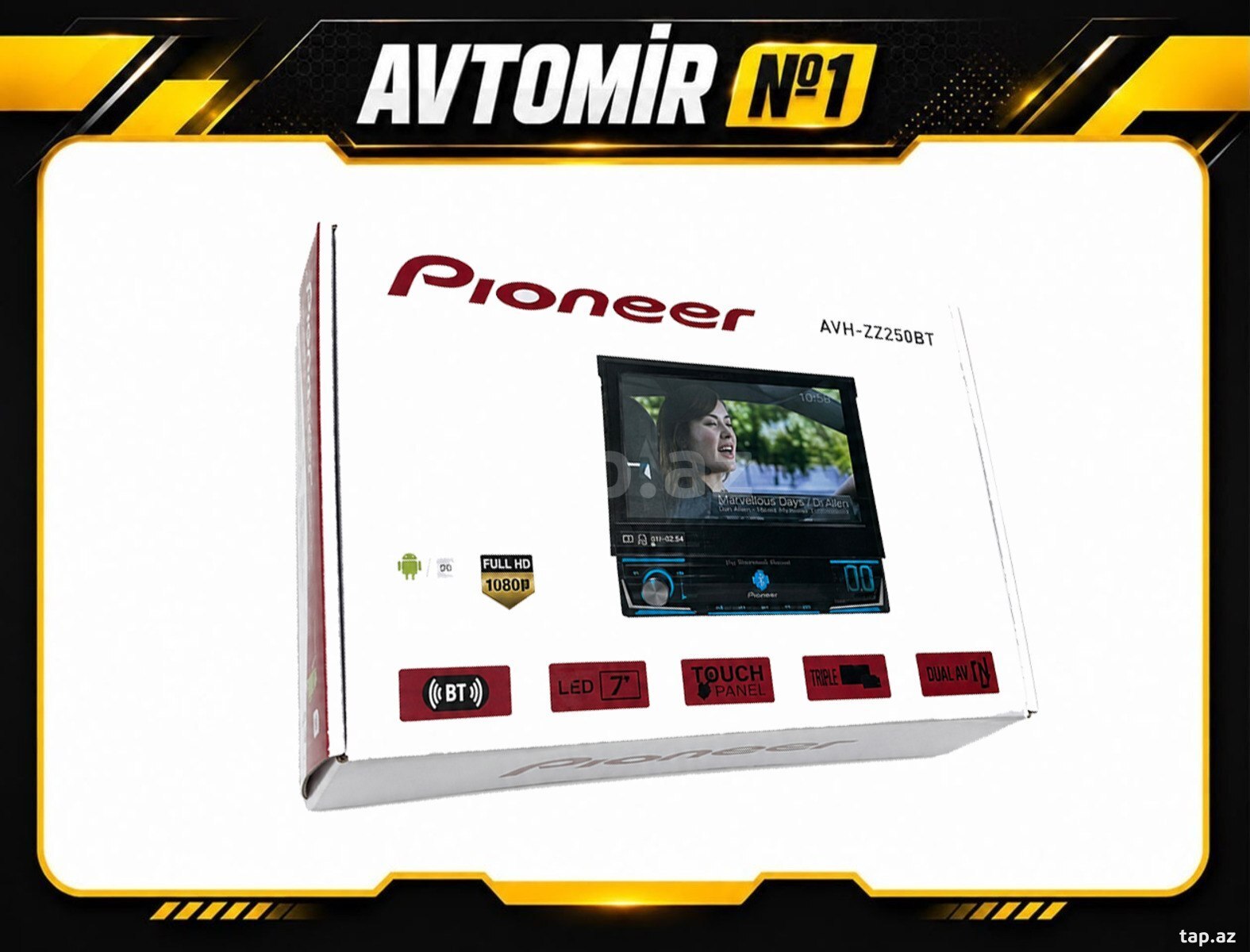 Pioneer AVH-ZZ250BT monitoru Pioneer AVH-ZZ250BT monitoru