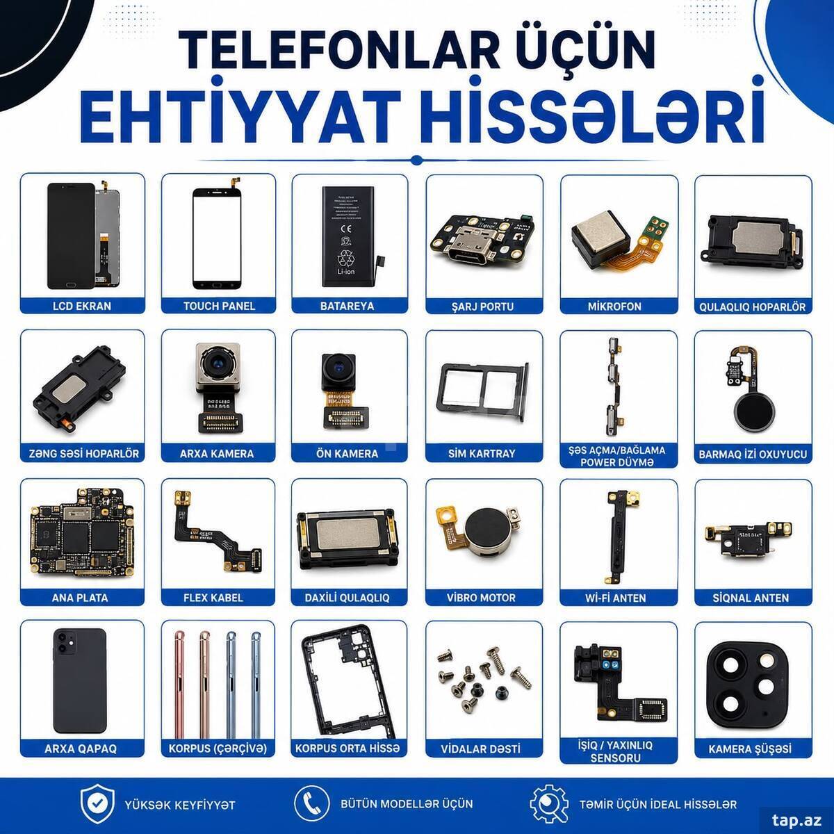 Telefon ehtiyat hissələri Telefon ehtiyat hissələri