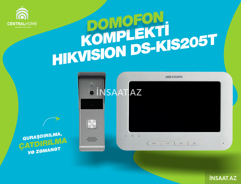 Domofon komplekti Hikvision Ds-kis205t Domofon komplekti Hikvision Ds-kis205t