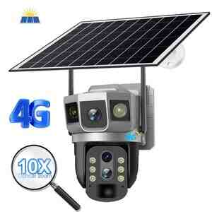 4G Tam simsiz Solar PTZ360 2 kamera 12MP, 4K 64GB 4G Tam simsiz Solar PTZ360 2 kamera 12MP, 4K 64GB