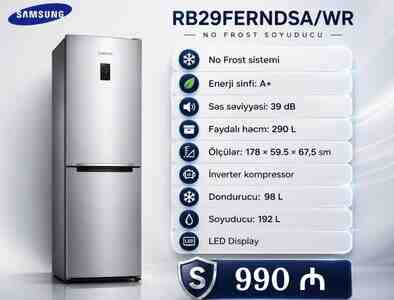 Soyuducu Samsung RB29FERNDSA, WR Soyuducu Samsung RB29FERNDSA, WR