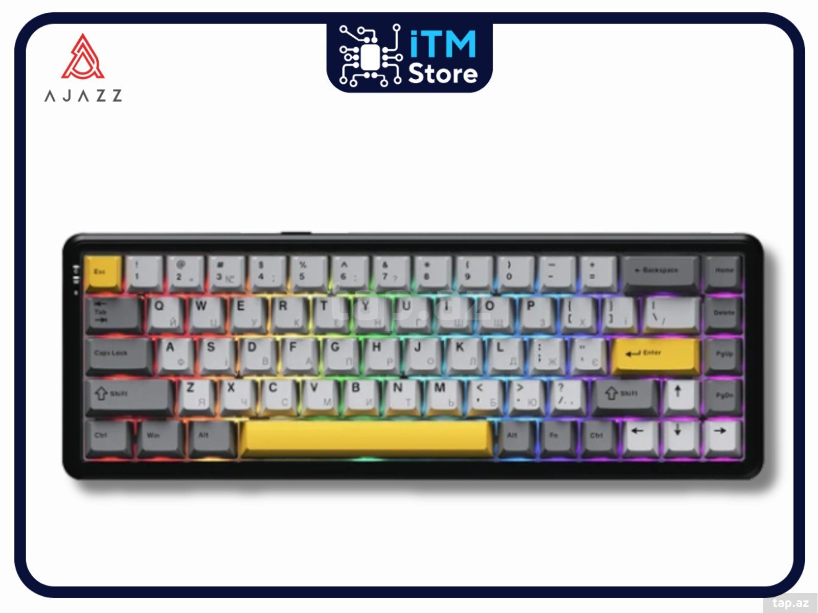 Ajazz AK680 MAX Black Gray Yellow Ajazz AK680 MAX Black Gray Yellow