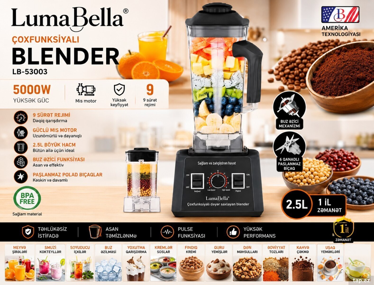 Kokteyl aparatı LumaBella Kokteyl aparatı LumaBella