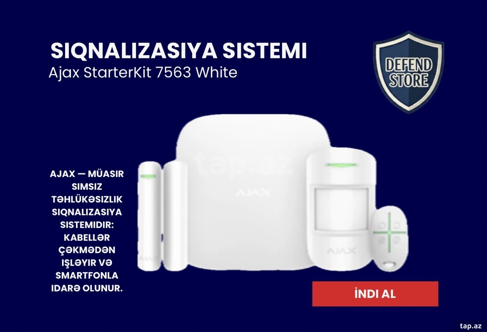 Ajax starterkit siqnalizasiya və təhlükəsizlik sistemi White Ajax starterkit siqnalizasiya və təhlükəsizlik sistemi White