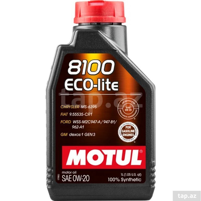 Motul 8100 Eco-Lite 0W20 1Lt mühərrik yağı Motul 8100 Eco-Lite 0W20 1Lt mühərrik yağı