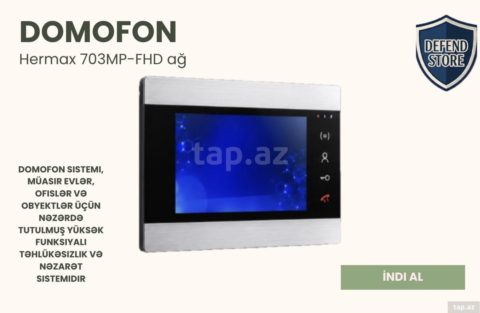 Domofon Hermax 703MP-FHD ağ Domofon Hermax 703MP-FHD ağ