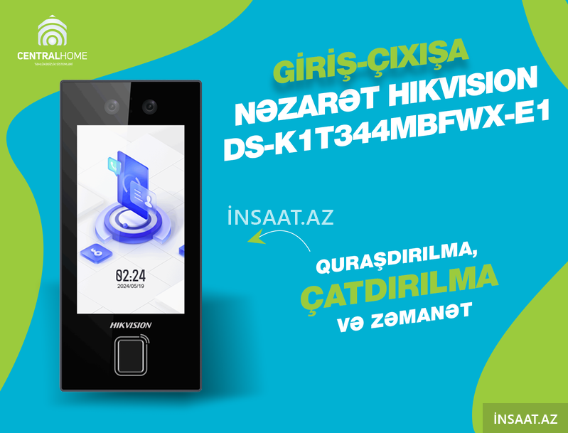 Giriş-çıxışa nəzarət (access control) Hikvision Ds-k1t344mbf Giriş-çıxışa nəzarət (access control) Hikvision Ds-k1t344mbf