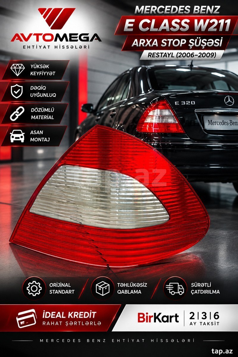 Mercedes W211 20062009 Restayl Arxa Stop Şüşəsi Mercedes W211 20062009 Restayl Arxa Stop Şüşəsi