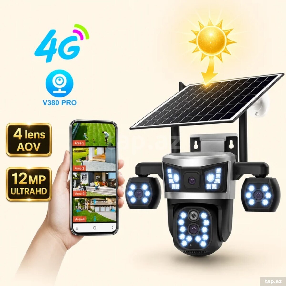 4G Sim kartlı Günəş Kamerasi 12MP 4K 4G Sim kartlı Günəş Kamerasi 12MP 4K