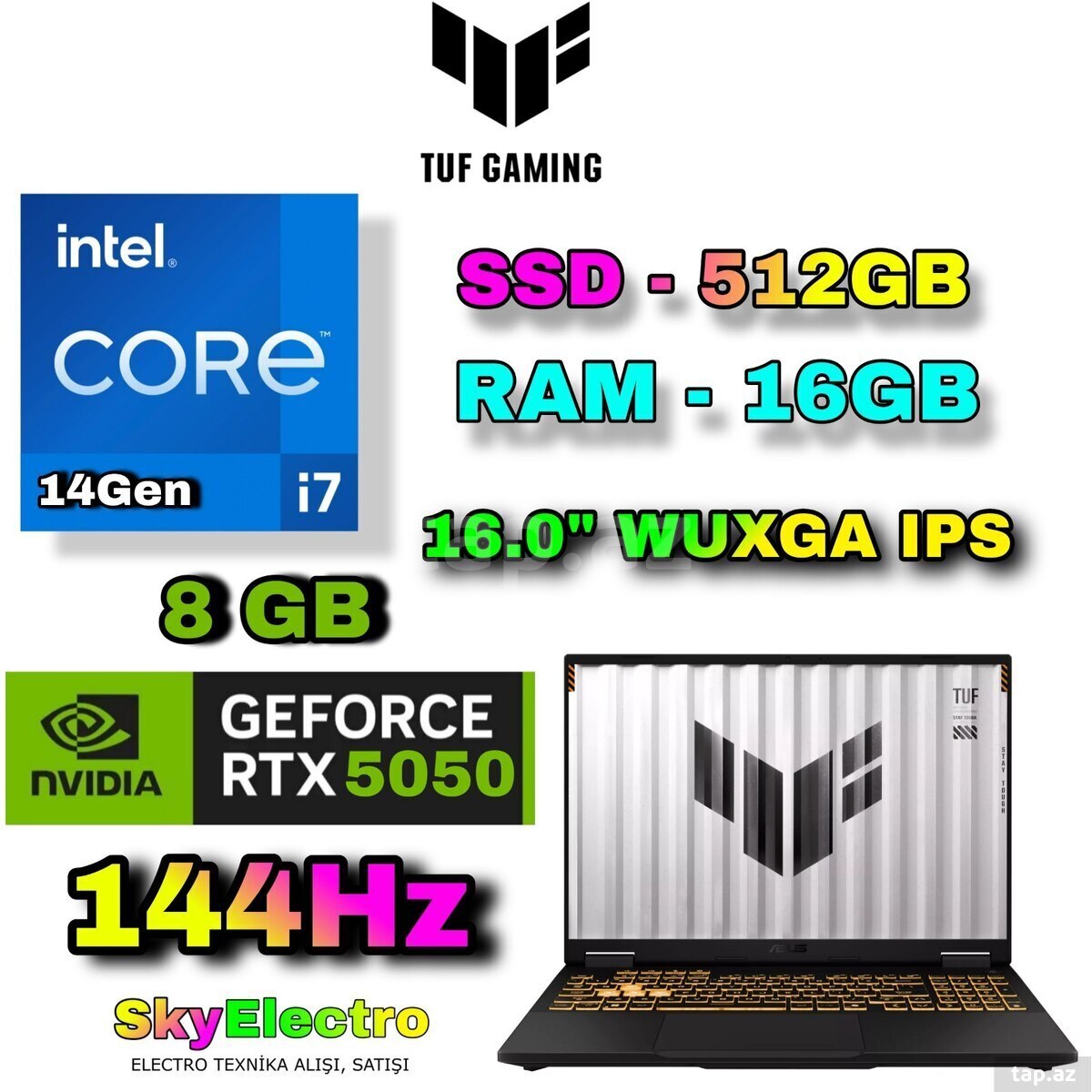 Asus TUF F16 FX608JHI RTX 5050 8 GB Gaming Asus TUF F16 FX608JHI RTX 5050 8 GB Gaming