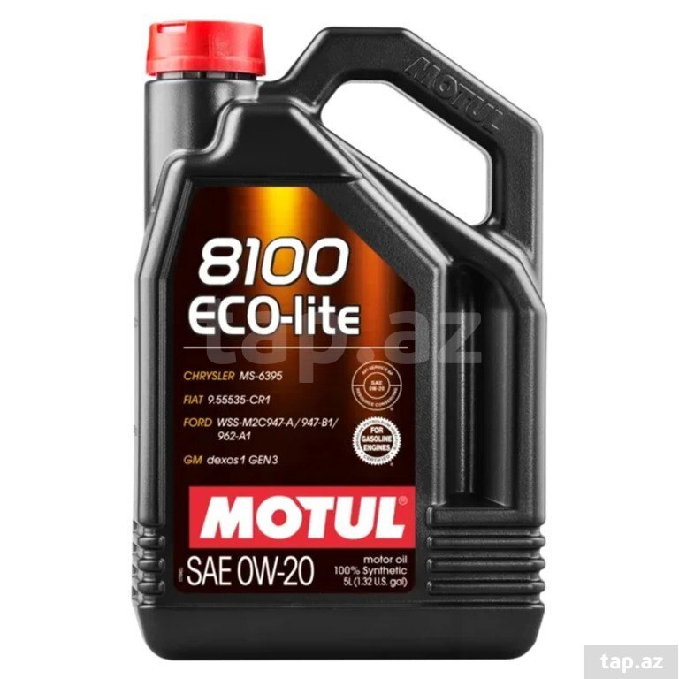 Motul 8100 Eco-Lite 0W20 5Lt mühərrik yağı Motul 8100 Eco-Lite 0W20 5Lt mühərrik yağı