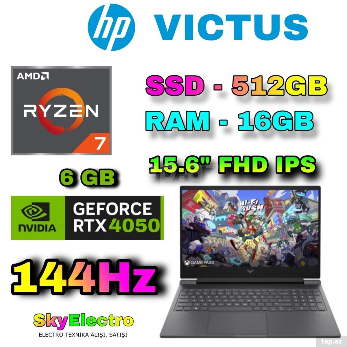 HP VICTUS 15-FB3075CI RTX 4050 6 GB Gaming HP VICTUS 15-FB3075CI RTX 4050 6 GB Gaming