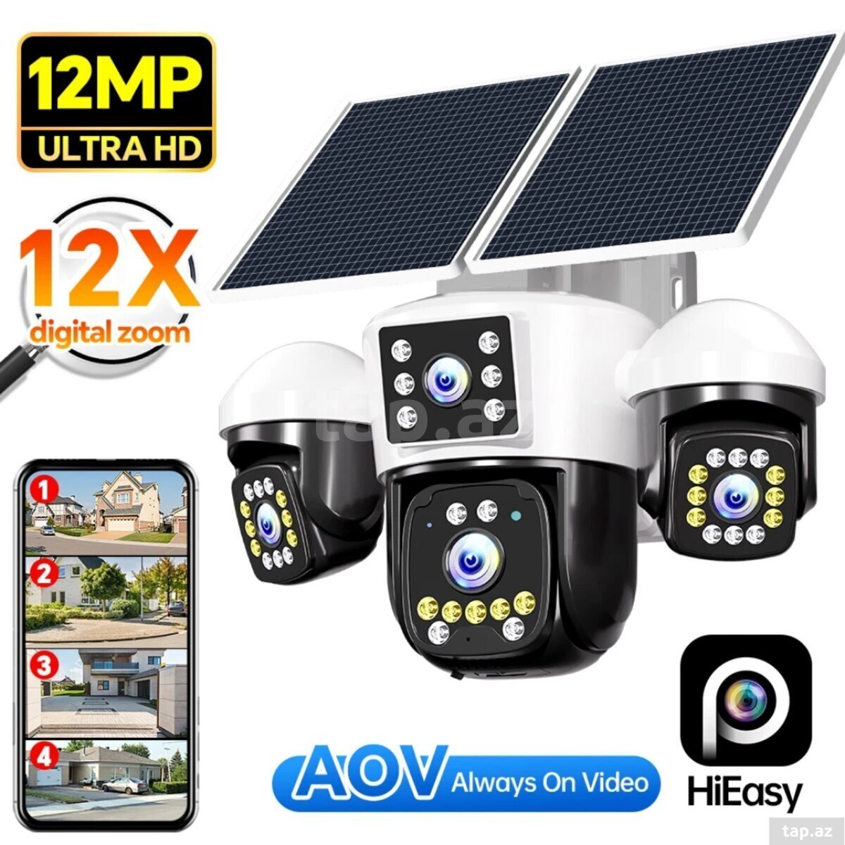 4 kamera 2 günə paneli 4G sim kartli 16mp 4k 4 kamera 2 günə paneli 4G sim kartli 16mp 4k