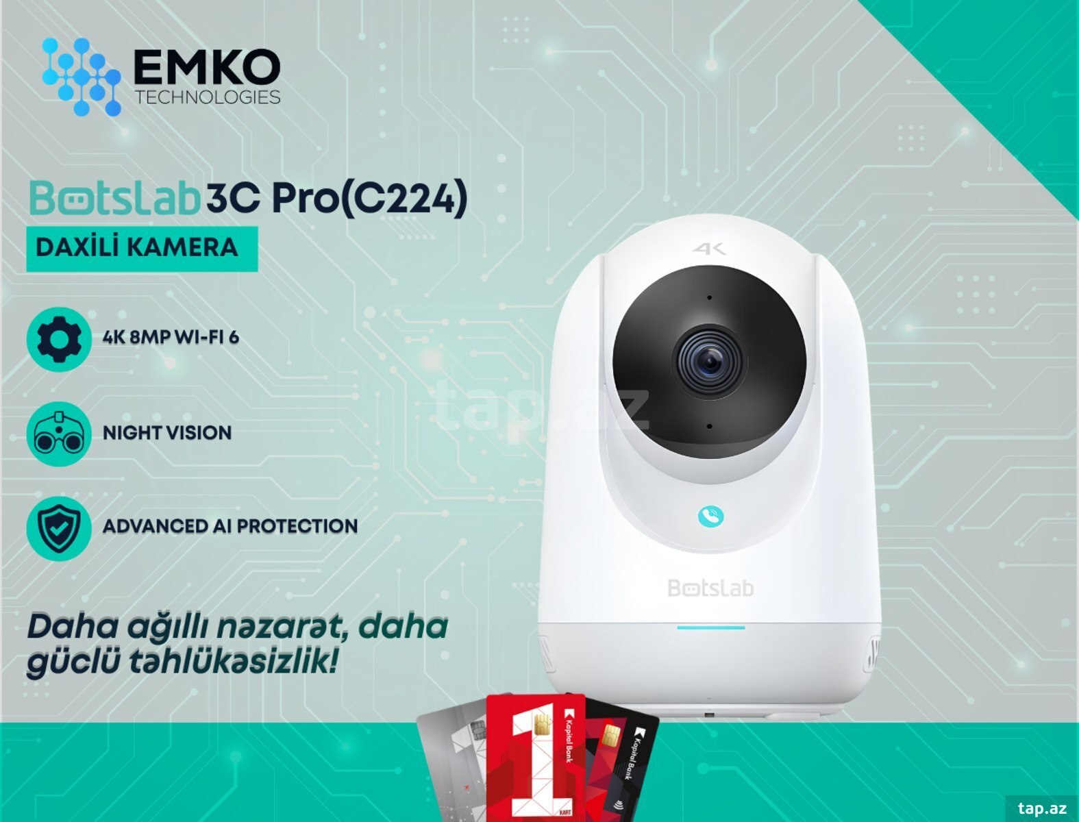 Botslab daxili kamera 3C Pro (C224) Botslab daxili kamera 3C Pro (C224)