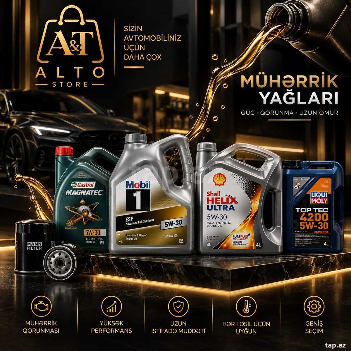 Mühərrik Yağları 5W-30 | Castrol | Mobil 1 | Shell | Liqui Moly Mühərrik Yağları 5W-30 | Castrol | Mobil 1 | Shell | Liqui Moly
