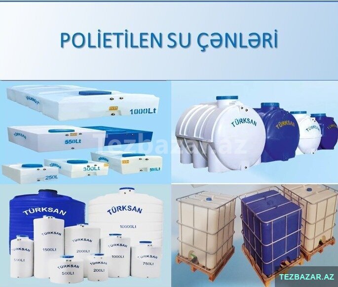 Plastik su çənləri Plastik su çənləri