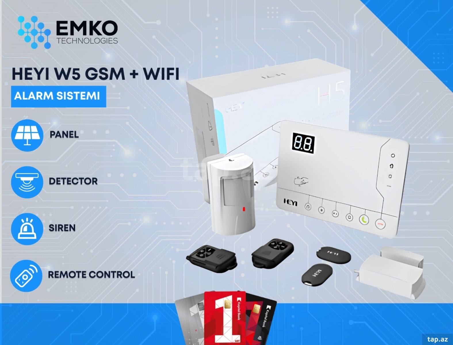 Heyi W5 GSM + WiFi Siqnalizasiya sistemi Heyi W5 GSM + WiFi Siqnalizasiya sistemi