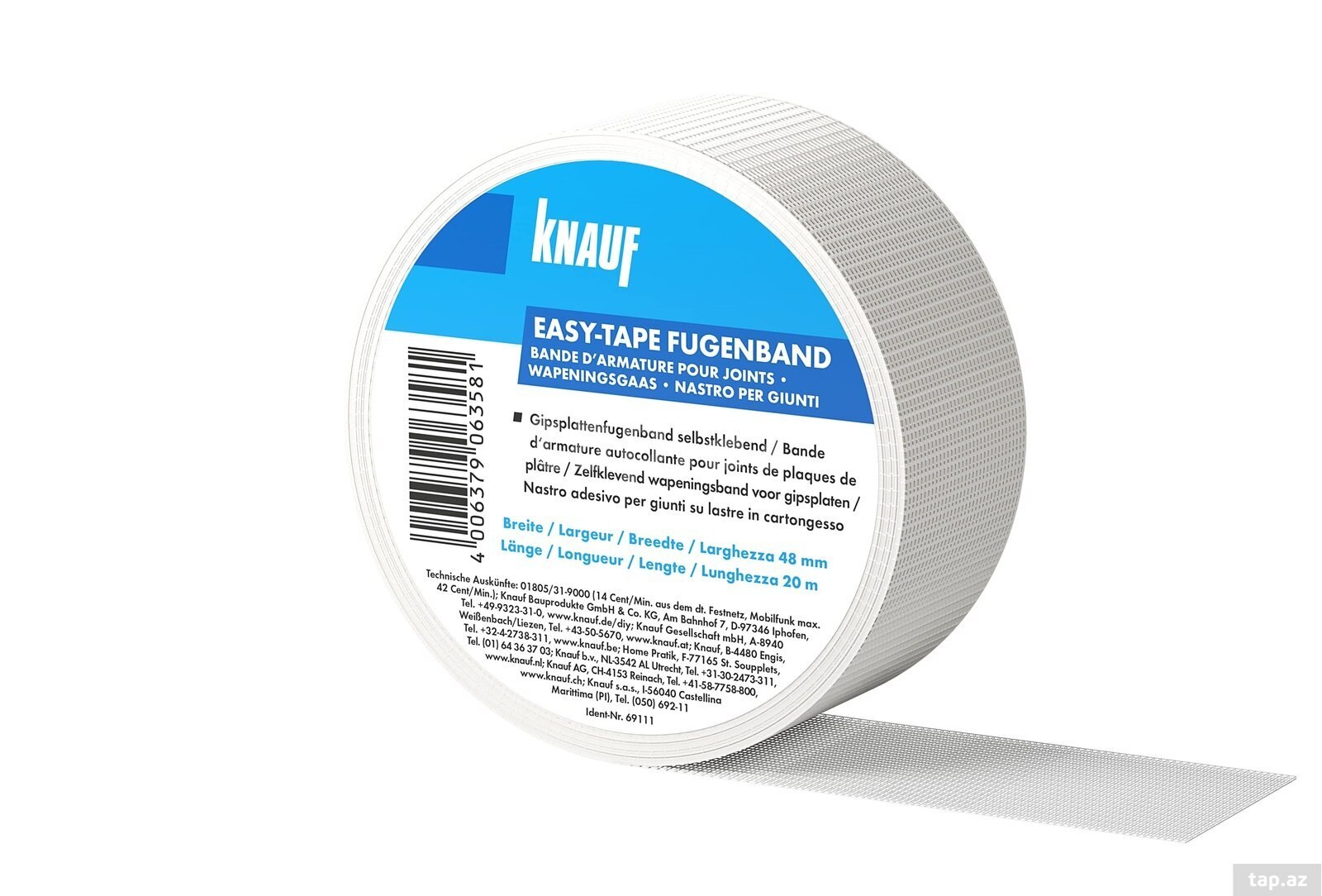 Knauf Easy-Tape özüyapışan alçıpan tikiş lenti Knauf Easy-Tape özüyapışan alçıpan tikiş lenti
