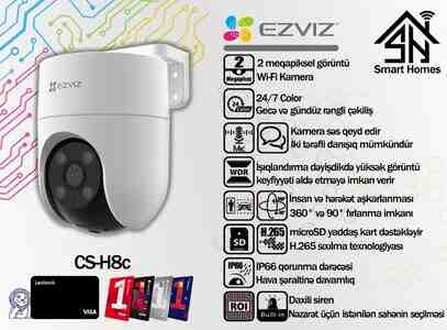 EZVİZ CS-H8C 1080P wi-fi kamera 360 EZVİZ CS-H8C 1080P wi-fi kamera 360