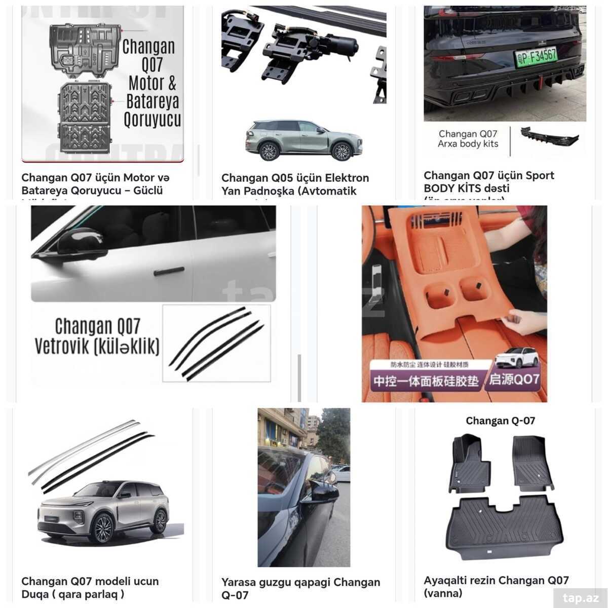 Changan Q07 aksesuarları Changan Q07 aksesuarları