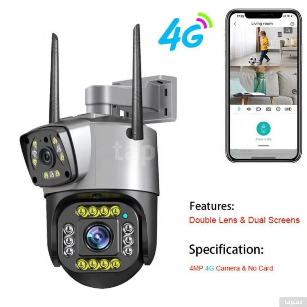 4G Solar günəş paneli 2 kamera 12MP 4K+64gb 4G Solar günəş paneli 2 kamera 12MP 4K+64gb
