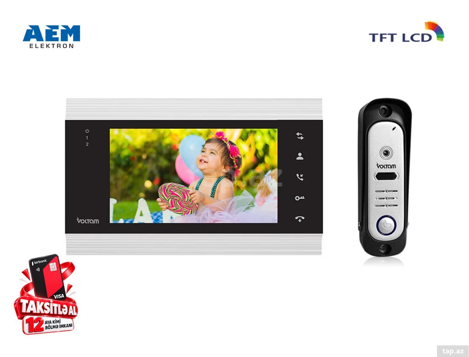 VOLTAM VD-04 Domofon 7 Sensor Ekranlı VOLTAM VD-04 Domofon 7 Sensor Ekranlı