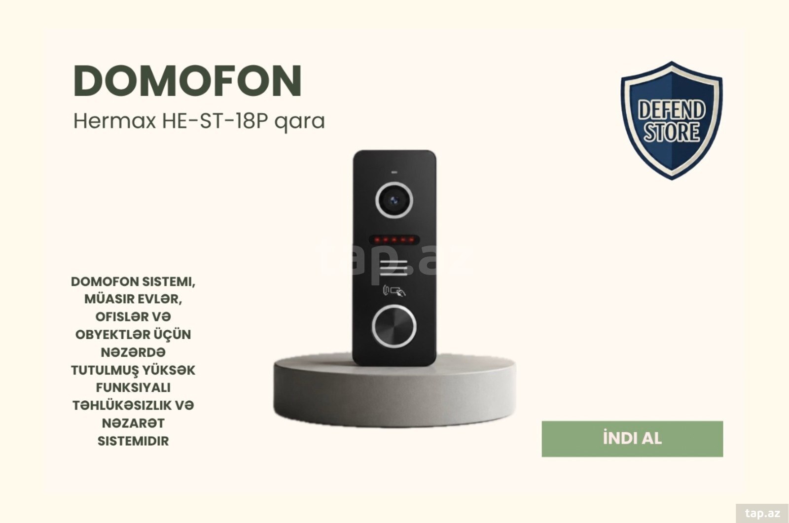 Domofon Hermax HE-ST-18P qara Domofon Hermax HE-ST-18P qara