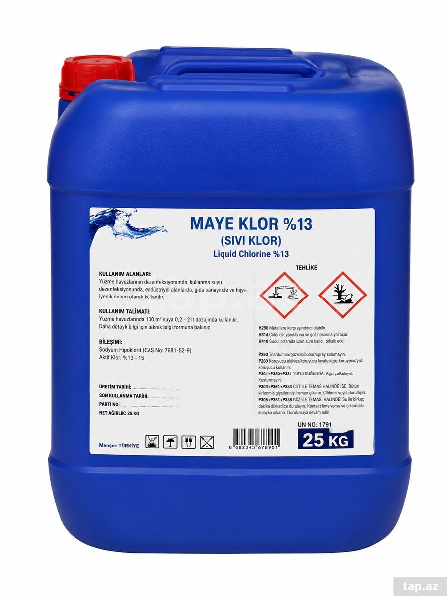 Mayə xlor 13% 25 kq Mayə xlor 13% 25 kq