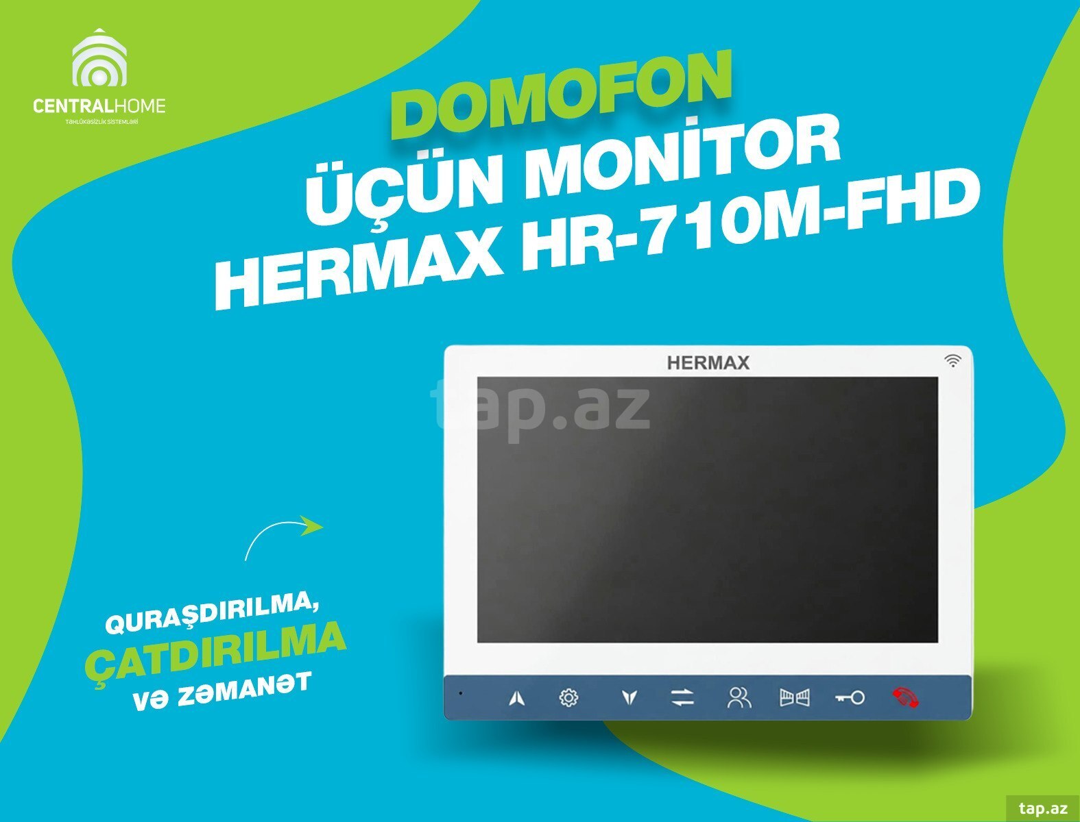 Domofon üçün monitor Hermax HR-710M-FHD Domofon üçün monitor Hermax HR-710M-FHD