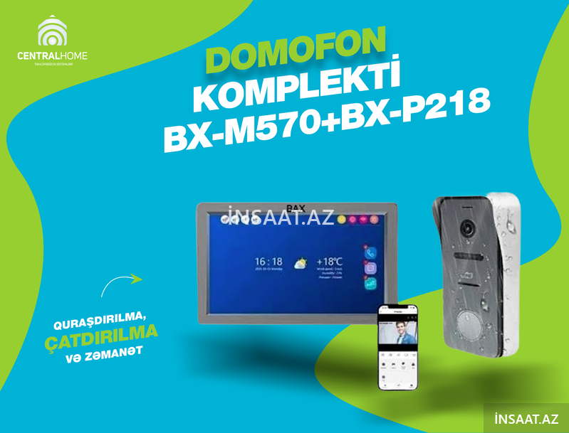 Domofon komplekti Bax Bx-m570+bx-p218 Domofon komplekti Bax Bx-m570+bx-p218