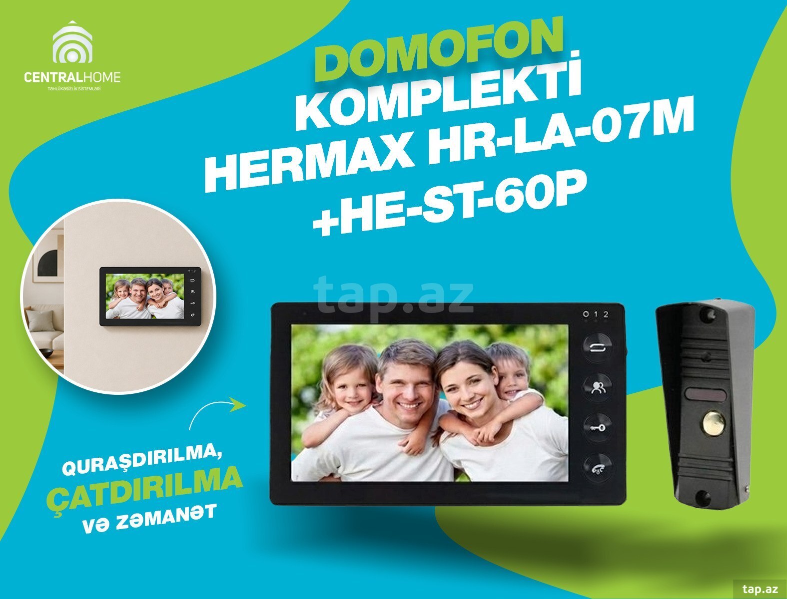 Domofon komplekti Hermax HR-LA-07M+HE-ST-60P Domofon komplekti Hermax HR-LA-07M+HE-ST-60P