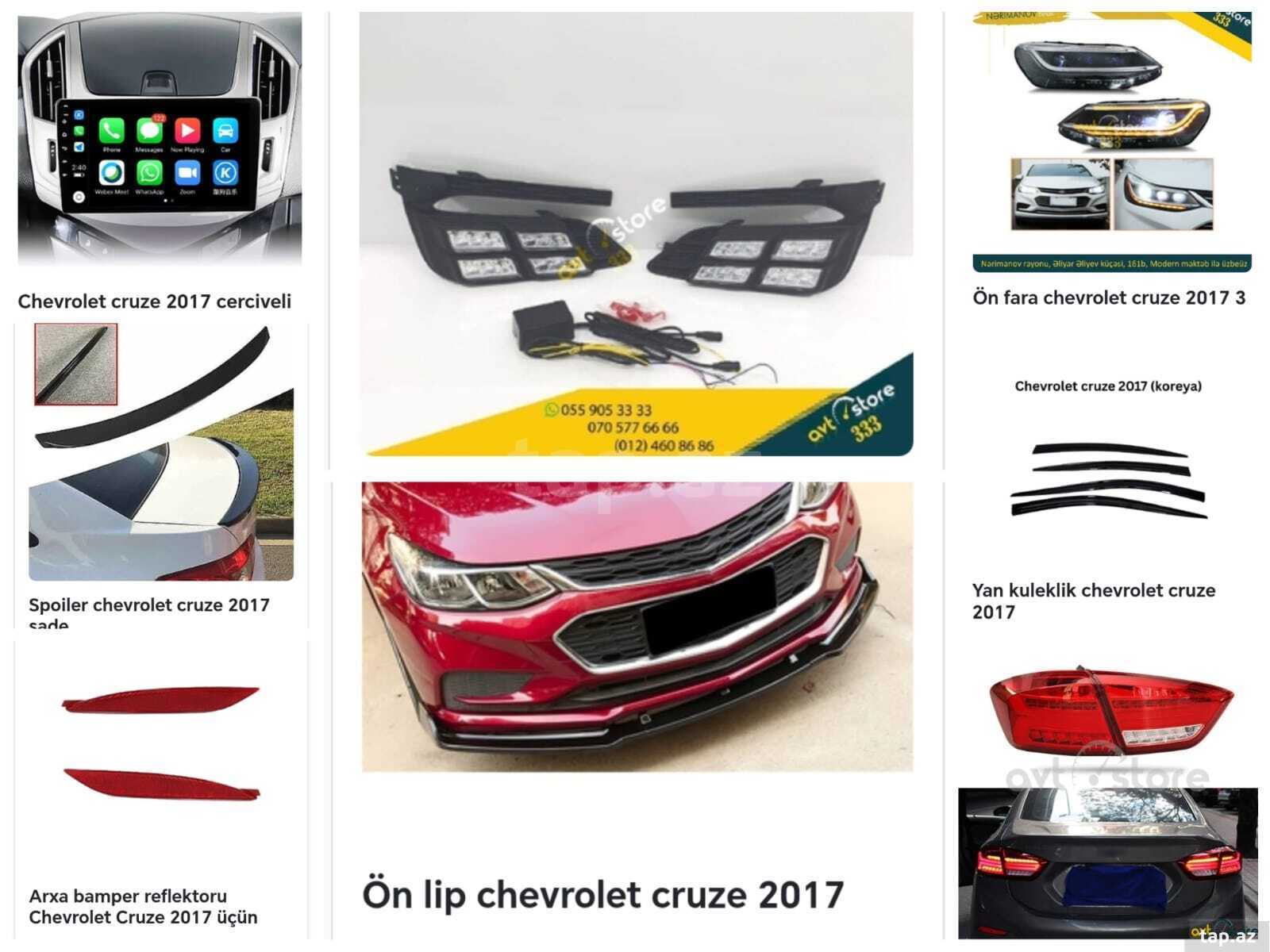 Chevrolet Cruze 2017 aksesuarları Chevrolet Cruze 2017 aksesuarları