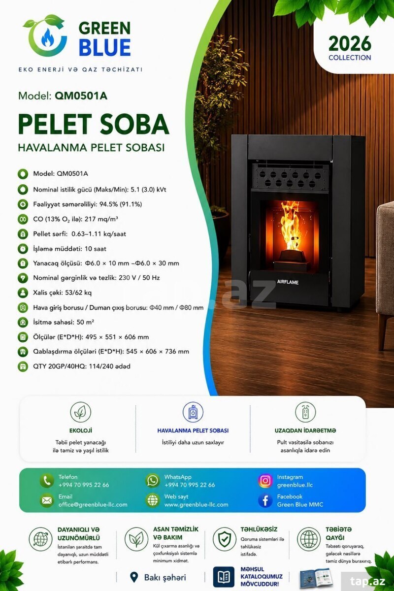 Kamin smart pelet sobası Kamin smart pelet sobası