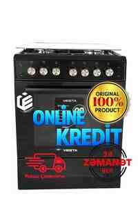 Quraşdırılına qaz sobası Vesta Milagro 01-K Qara Quraşdırılına qaz sobası Vesta Milagro 01-K Qara