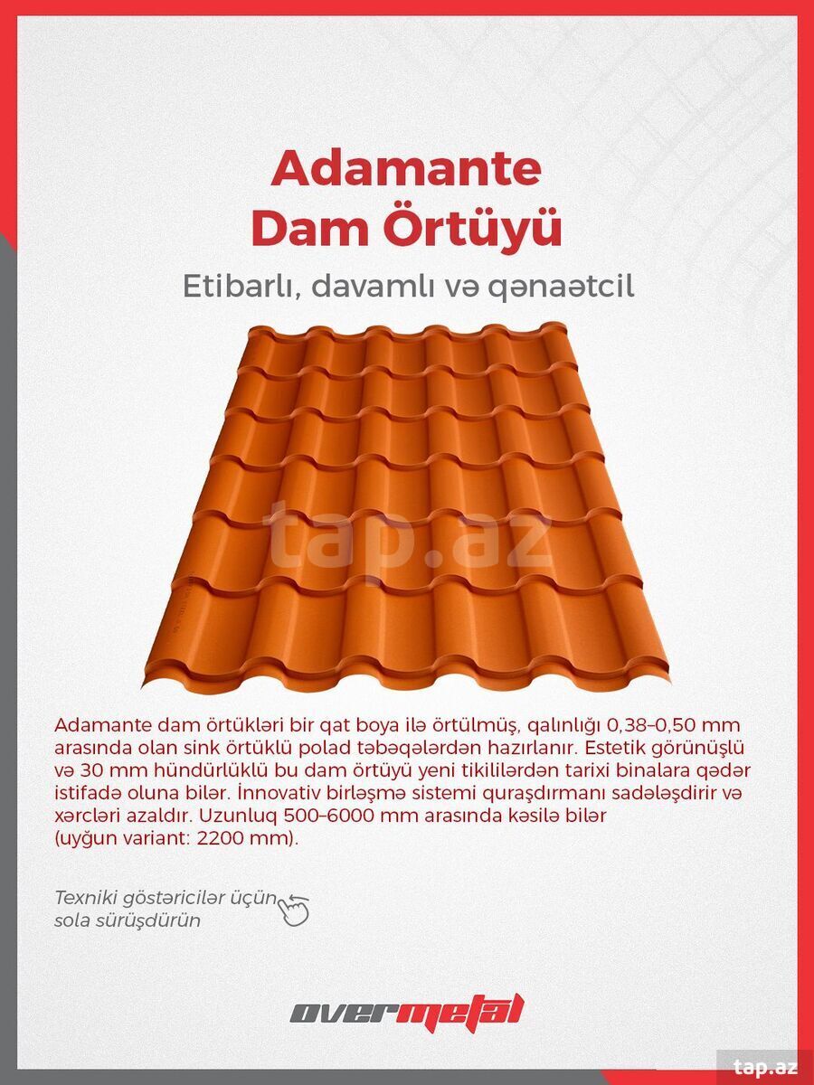 Dam örtüyü Adamante Dam örtüyü Adamante